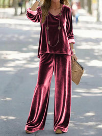 Stylish Minimalist And Relaxed Fit Womens Long Sleeve Set