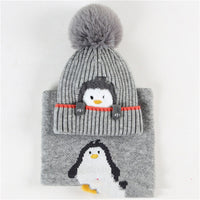 Boys And Girls Knitted Scarf Warm Winter Hat