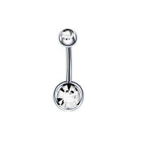 Stainless Steel Double Drill Navel Nail Double Ball Navel Ring