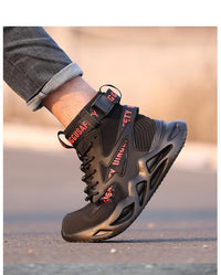Steel-toe Work Shoes With Anti-smash And Puncture-resistant Features