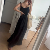Double Layer Ruffled Fabric Loose Strap Dress