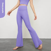 Nude Feel Wide Leg Skinny Yoga Pants High Waist Non-embarrassing Line Sports Trousers