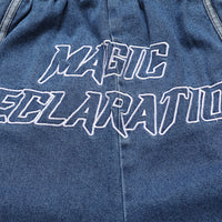 Men's Loose Letter Embroidery Elastic Waist Drawstring Shorts
