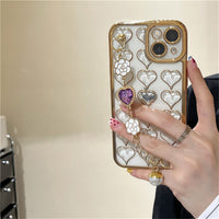 Light Luxury Electroplating Gold Love Mobile Phone Case