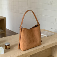 Suede Retro-Style Large-Capacity Womens Shoulder Bag
