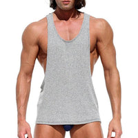 Men's Summer Solid Color Muscle Loose Printed Sleeveless Vest