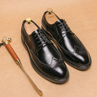 Fashion New Brogue Leather Shoes Men