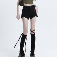 Stylish Minimalist Casual Design Womens Denim Shorts