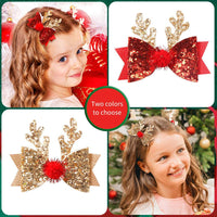 European And American Children Christmas Antlers Barrettes