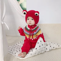 Ethnic Style Autumn And Winter Baby Clothes Woolen Jumpsuit