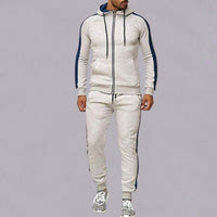 Men's color matching splicing casual suit