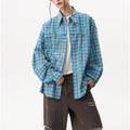 American-style Trendy Plaid Long-sleeve Shirt Jacket