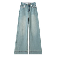 Women's Lace-trim Wide-leg Jeans