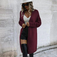 Autumn And Winter New Long Sweater Coat Knitted Cardigan