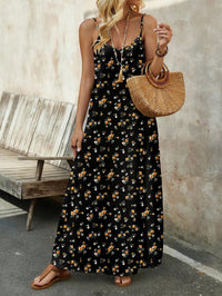 Floral Spaghetti Strap Womens Dress