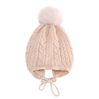 New Solid Color Twist Baby Warm Knitted Hat