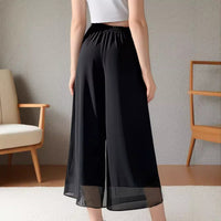 Casual Chiffon Wide-leg Pants A Trendy Loose-fitting Must-have Style For Laid-back Looks