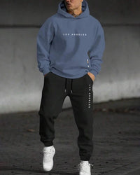 Men's Fashion Trendy Casual All-matching Hooded Sweatshirt And Sweatpants Suit