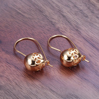Simple Trendy Gold-plated All-match Round Women's Earrings