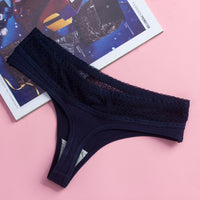 Pure cotton beautiful sexy lace thong
