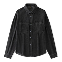 Women's Long Sleeve Denim Shirt All-matching Shirt