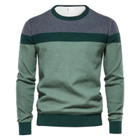 Men's Same 3d Printing Youth Striped Pullover Bottoming Shirt