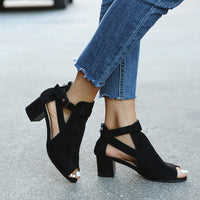 European And American Women's Back Zipper Sandals