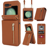 Zipper Crossbody Foldable Screen Phone Case