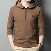 Men's Fleece-lined Breathable Casual And Comfortable Wool Hooded Sweater