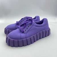 Round Toe Deep Mouth Canvas Platform Flat Heel Comfortable Men's And Women's Casual Shoes