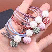 Hand-knotted gingham ball head rope