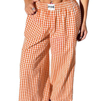 New Style Cotton Plaid Loose Casual Pants With Pockets