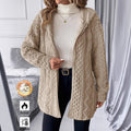 Women's Casual Solid Color Hooded Zipper Jacket