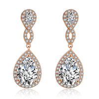 Bridal Banquet Drop-shaped Earrings With AAA Zircon