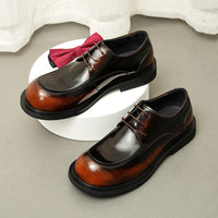 Wide Feet Leather Shoes Men's Genuine Leather High-grade Patent Leather Bright Surface