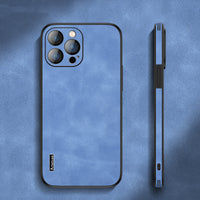 Sheepskin Mobile Phone Case With Lens Film