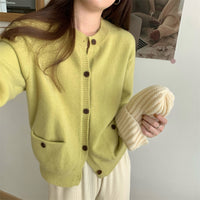 Long Sleeve Women's Knitted Cardigan Top
