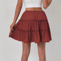 Adjustable Short Skirt With A No-bulge Inner Lining
