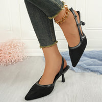 Pointed-toe Hollow-out High-heeled Sexy Versatile Sandals