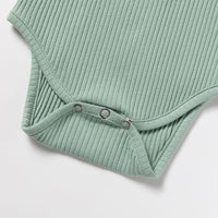 Summer Ins Baby Sleeveless Jumpsuit Triangle Drop Stripe Cotton Two Piece Set