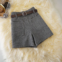 Fashionable All-match Slimming Woolen Wide-leg Pants