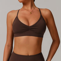 Quick-drying V-neck Yoga Bra Cross Beauty Back Running Sports Workout Bra