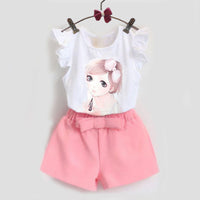 Girls' western style summer suit