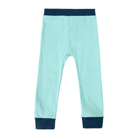 Children's Long Johns Top Bottom Set Suit Bamboo Fiber Solid Color Long Sleeve Home Wear