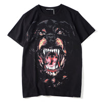 3D Printed Big Evil Dog Head Short-sleeved T-shirt