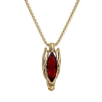 Retro Fashionable Men's Gemstone Dragon Stainless Steel Pendant