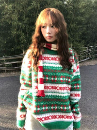 Vintage Fairisland Jacquard Christmas Sweater