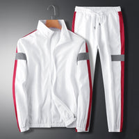Casual Suit Men's Stand Collar Korean Style Loose Coat Sports Cargo Trousers