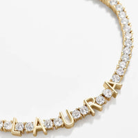 Customized Stainless Steel Letter Name Zirconium Tennis Bracelet