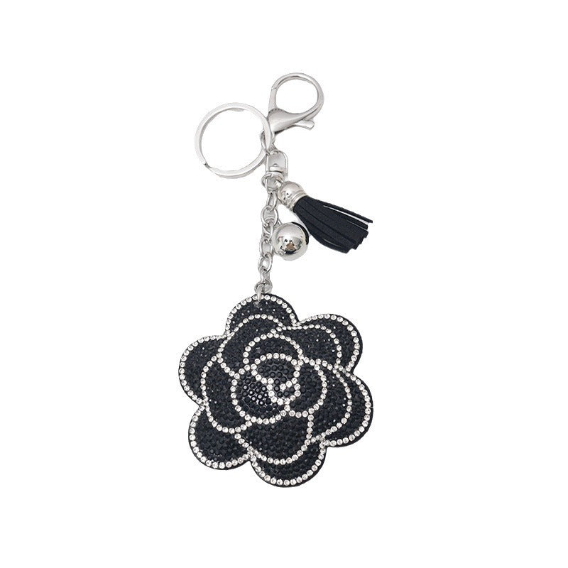 Creative Plum Blossom Hot Rhinestone Keychain Fashion